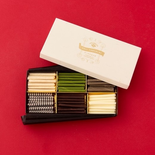 AKOMEYA　ロールショコラ【玄米、白樺、抹茶(宇治)、ほうじ茶、ハイカカオ、ホワイト】