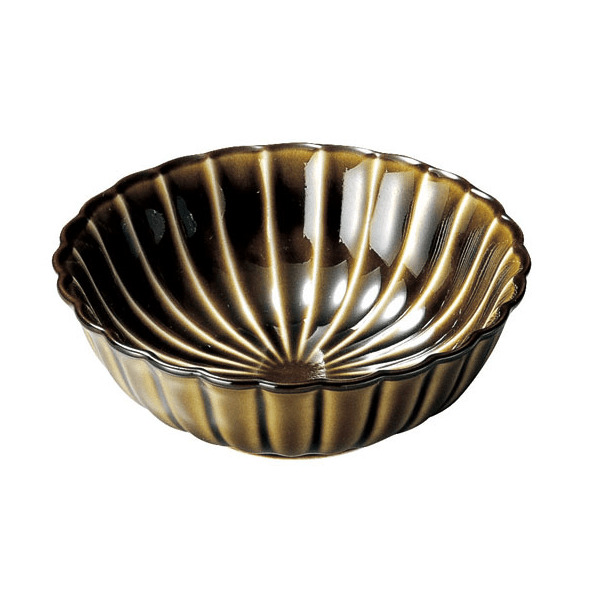 ぎやまん陶　浅小鉢　グリーン