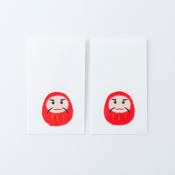 めでたや　ちぎり絵ぽち袋　だるまさん