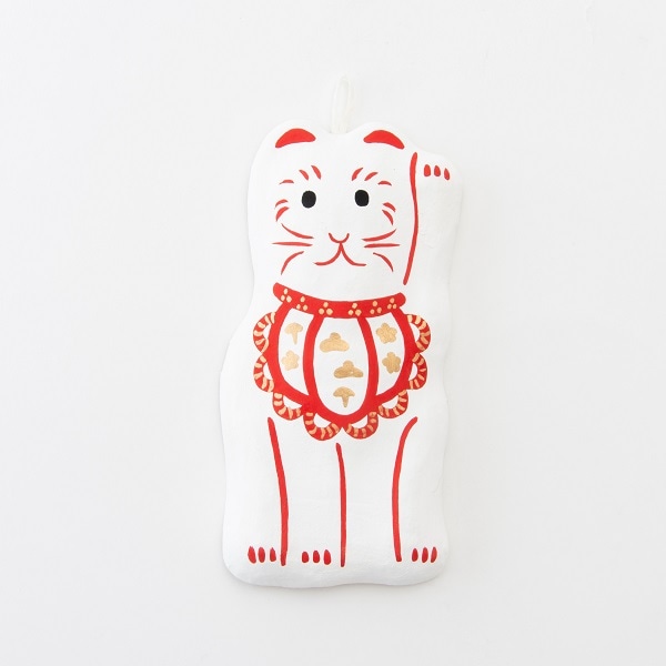 めでたや　招き猫 白
