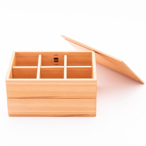 AKOMEYA　大舘秋田杉長角二段重箱