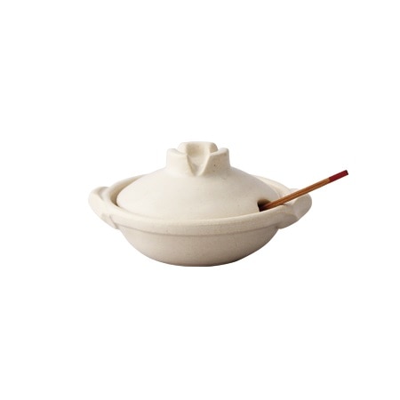 長谷園　薬味入れ　ちびどなべ　シロ