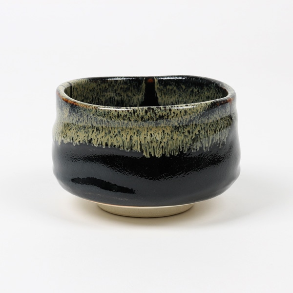 美濃焼　井口作　ゆず天目抹茶茶碗