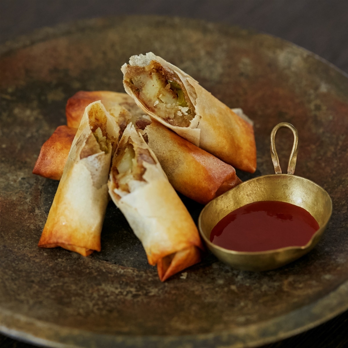 マトン サモサ風春巻き